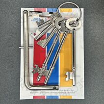 Fire Brigade Products SET6 Genuine Set of 6 Fire Brigade Keys with DK1NP Standard Drop Key Pack of 1